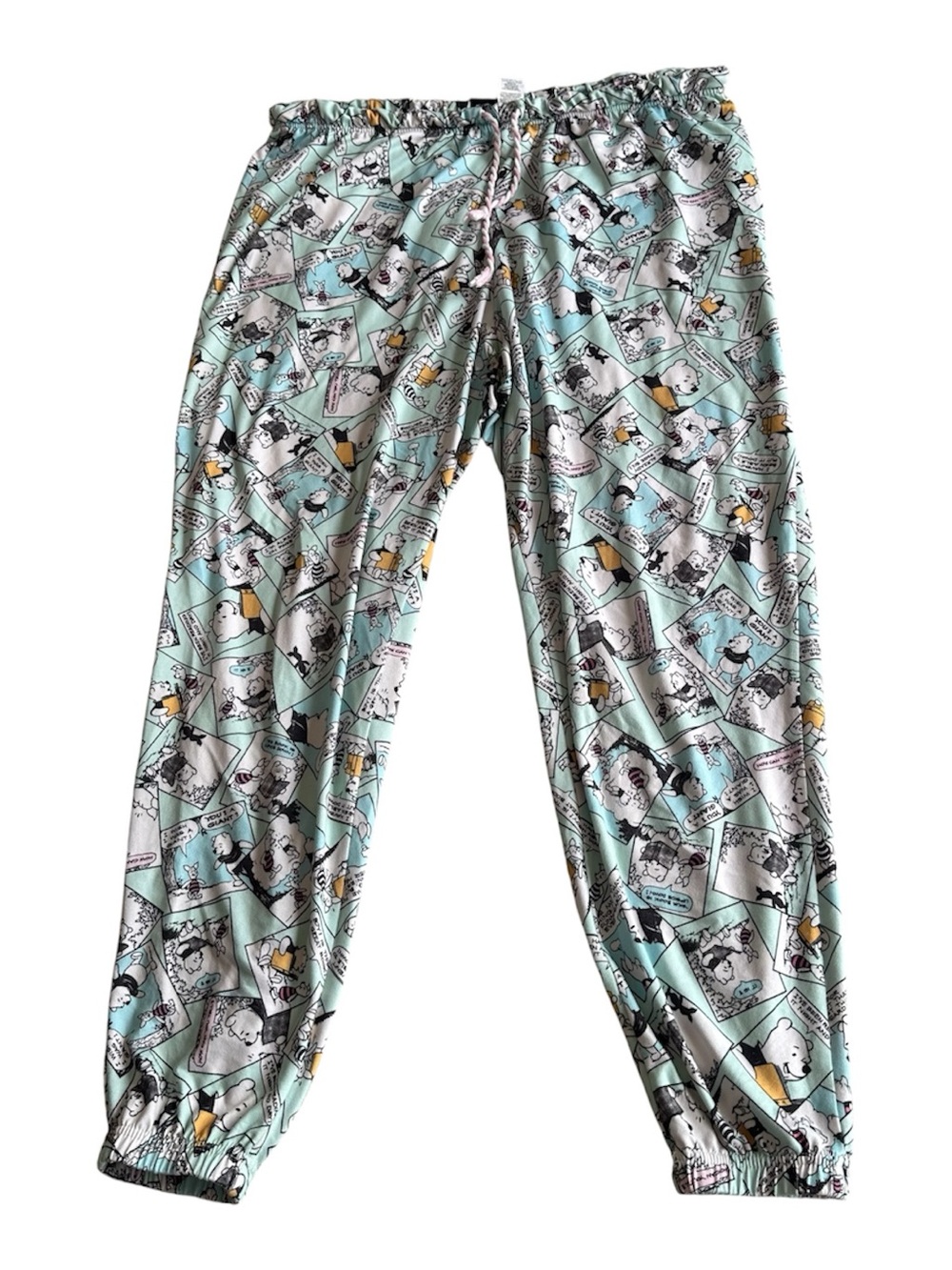 Disney Winnie the Pooh Comic Strip Jogger Pajama Pants Large 12/14